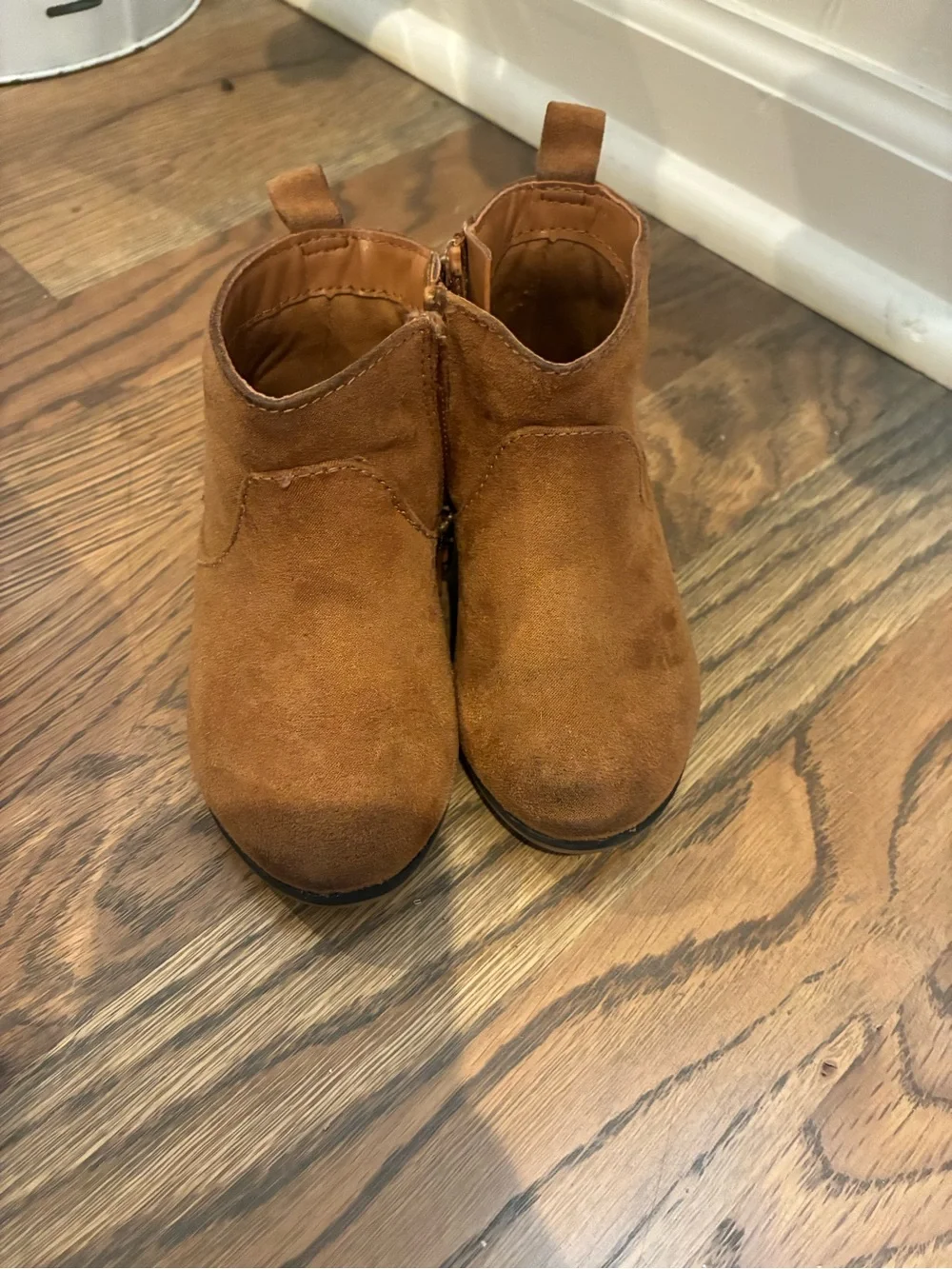 Kids Suede Ankle Boots - Brown